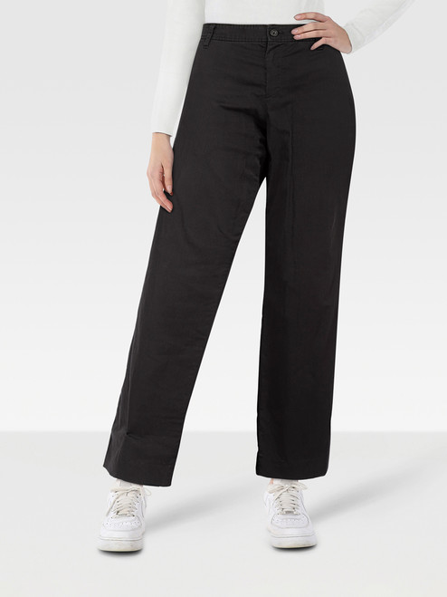 Issey Miyake Black Wide Leg Mid Rise Trousers