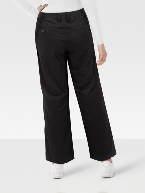Issey Miyake Black Wide Leg Mid Rise Trousers