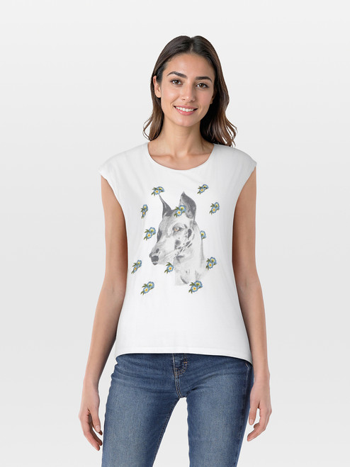 Stella McCartney White Dog & Floral Pattern Vest