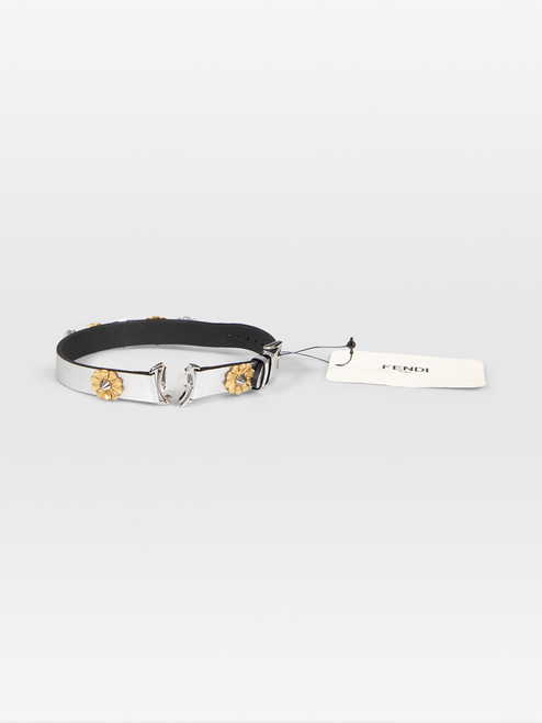 Fendi Floral Metallic Leather Strap You Selleria Watch Strap