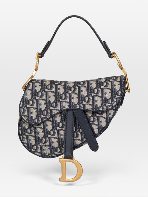 Dior 2024 Blue Oblique Mini Saddle Bag Dior 2024 Blue Oblique Mini Saddle Bag