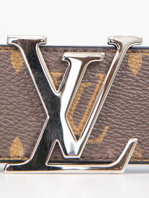 Louis Vuitton LV Initials Silver Buckle Belt Louis Vuitton LV Initials Silver Buckle Belt