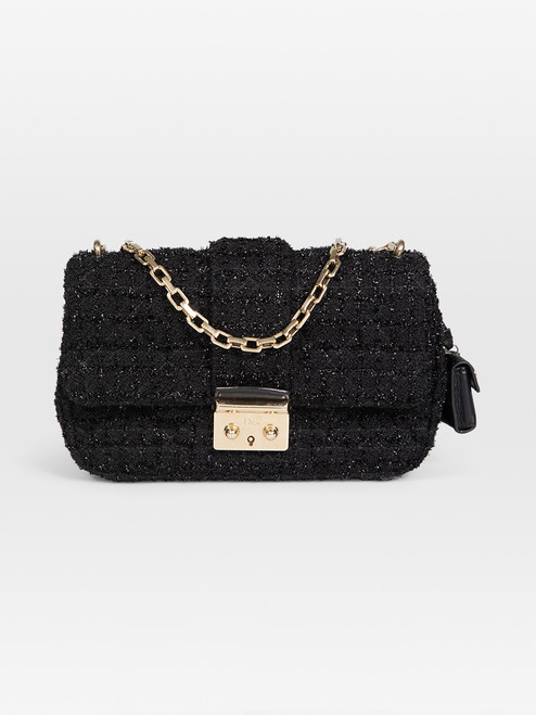 Dior Black Tweed Cannage Miss Dior Medium Flap Bag Dior Black Tweed Cannage Miss Dior Medium Flap Bag