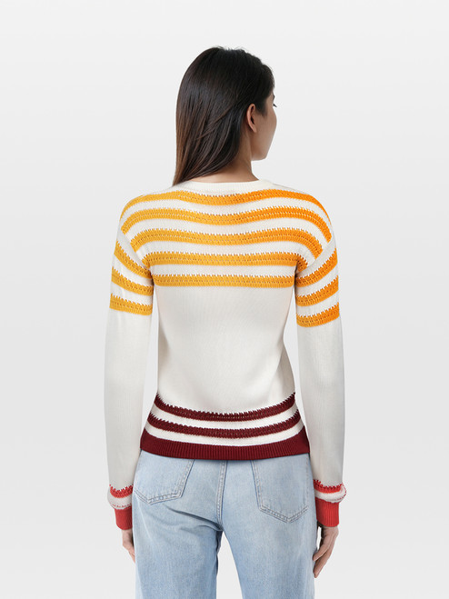 Loro Piana Striped Knit Long Sleeves Jumper