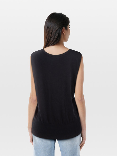 Escada Escada Sport Navy Crystal Logo Sleeveless Top