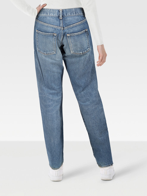 Saint Laurent Blue Denim Slim Fit High Rise Jeans