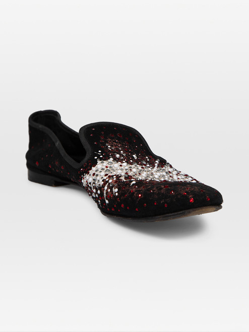 Giuseppe Zanotti Suede Marthinique Crystal Embellished Loafers