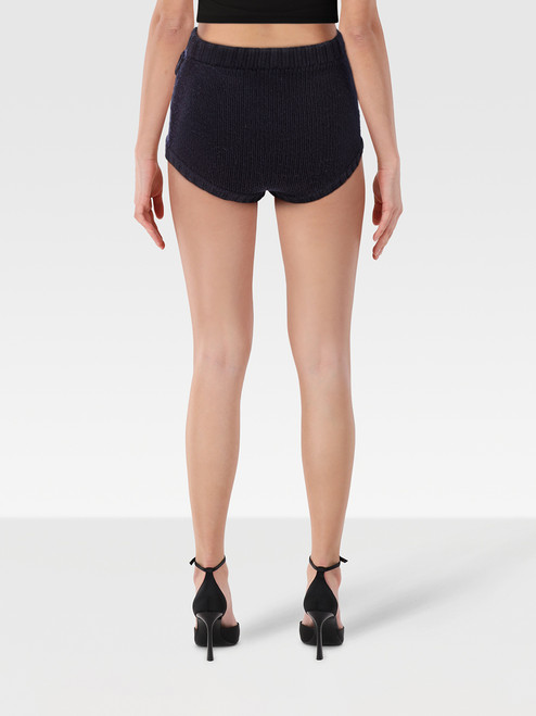 Chloé Navy Wool Mini Knit Shorts