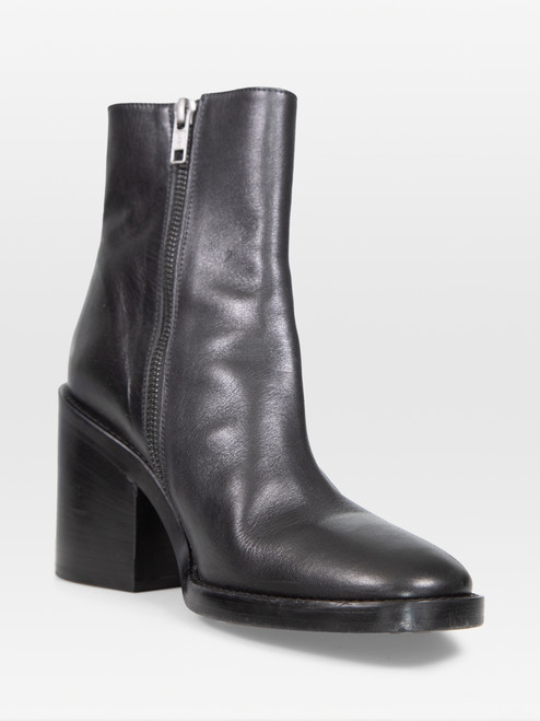 Ann Demeulemeester Black Ankle Leather Boots