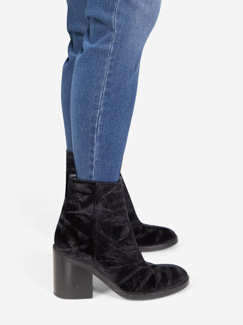 Ann Demeulemeester Black Velvet Ankle Boots