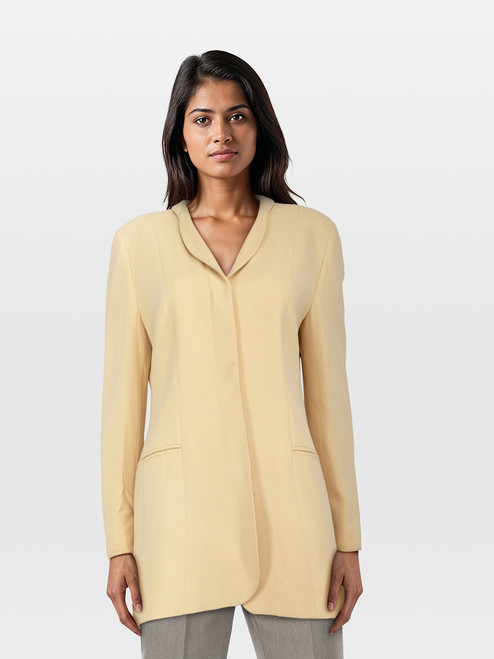 Giorgio Armani Beige Button Up Blazer