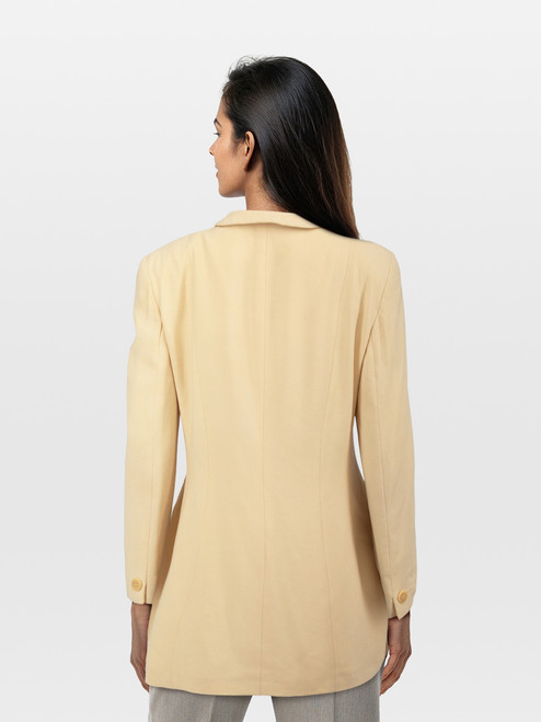 Giorgio Armani Beige Button Up Blazer