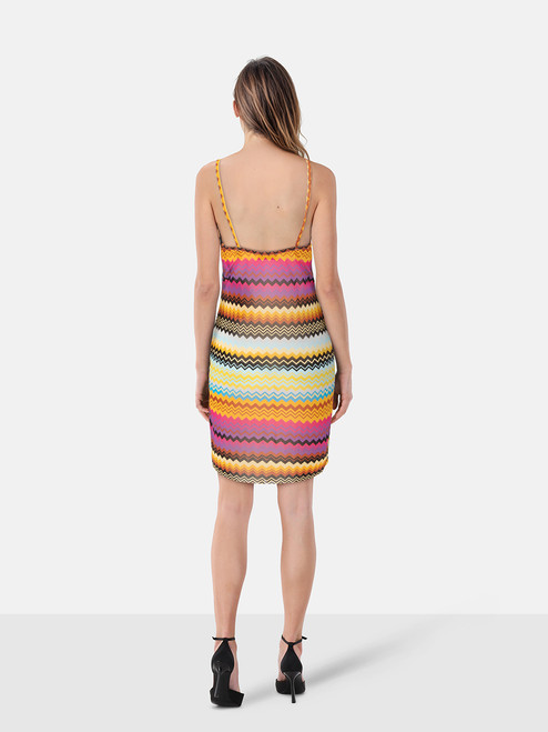 Missoni Sheer Zigzag Slip Mini Dress