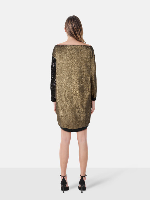 Sonia Rykiel Gold Metallic & Sequinned Dress