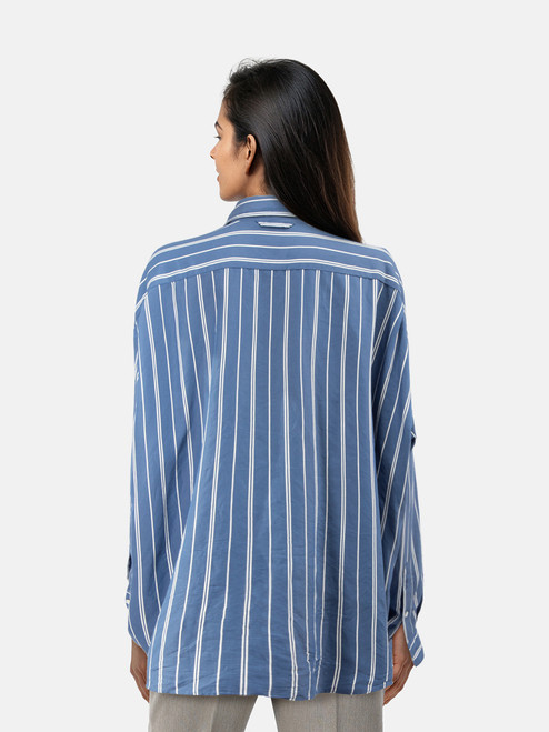 Acne Studios Blue Striped Button Up Shirt