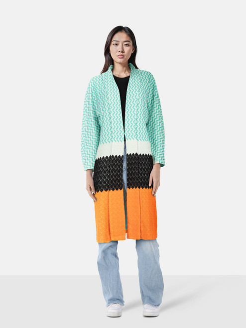Missoni Panelled Knitted Long Cardigan Missoni Panelled Knitted Long Cardigan