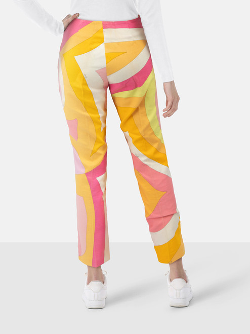 Emilio Pucci Multicolour Abstract Slim Trousers
