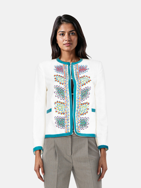 Moschino Beaded Cropped Jacket