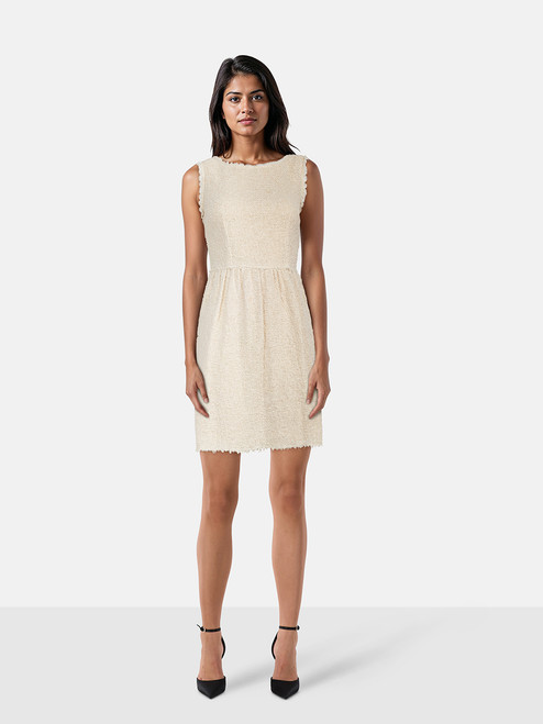 Dolce & Gabbana Ecru Tweed Mini Dress