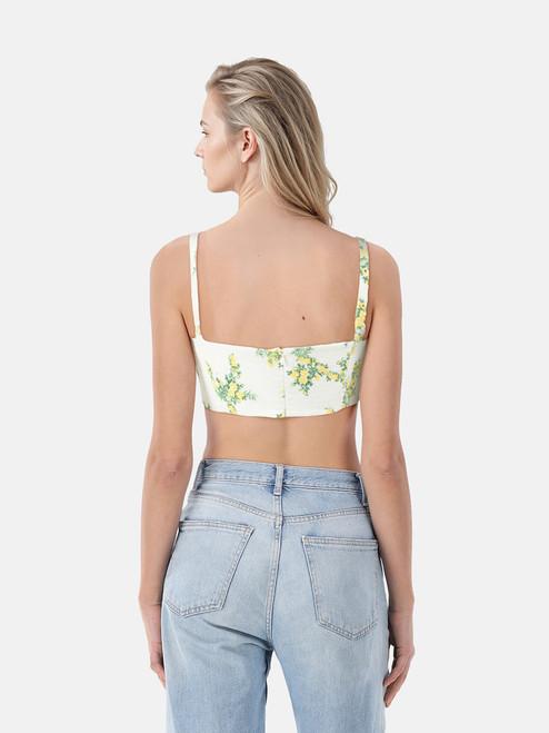 Emilia Wickstead Floral Sleeveless Crop Top