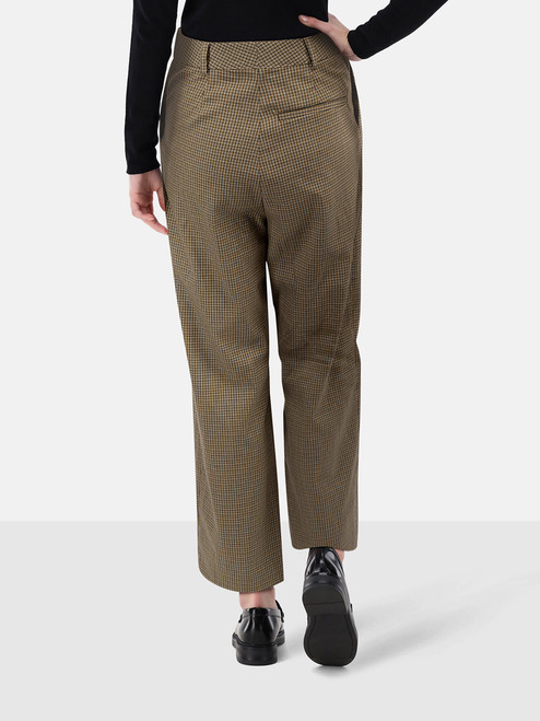 Altuzarra Brown Checkered Straight Leg Trousers