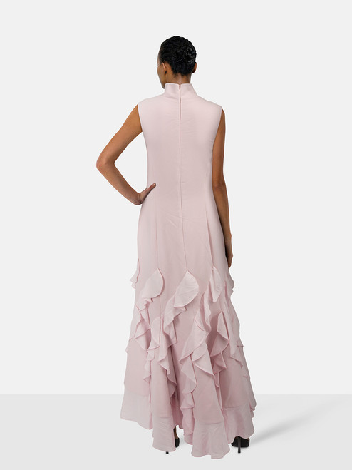 16 Arlington Pink Sleeveless Ruffle Trim Grown