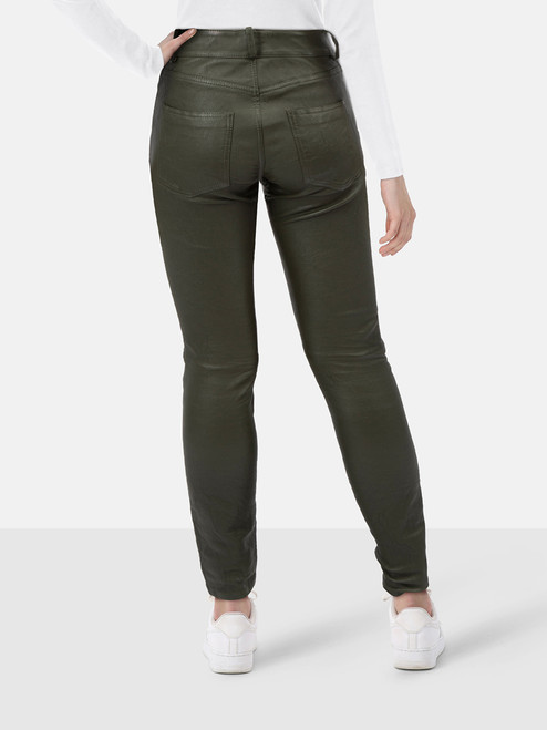 Zadig & Voltaire Khaki Lamb Leather Trousers