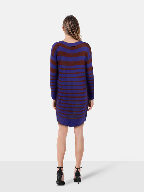 Jean Paul Gaultier Stripe Print Strappy Knit Dress