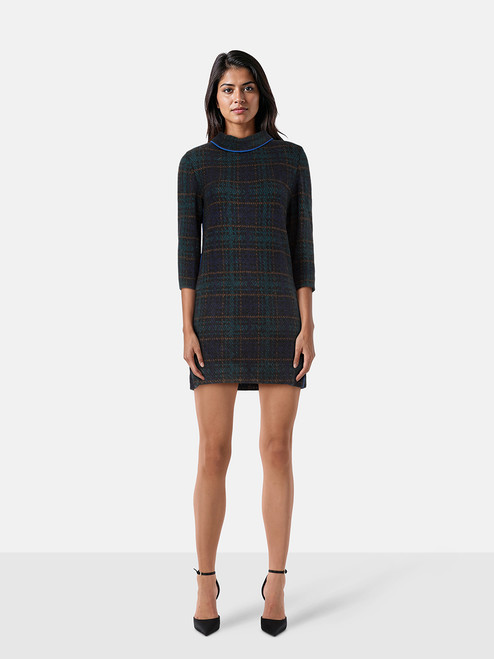 Etro Checkered Pattern Wool Mini Dress