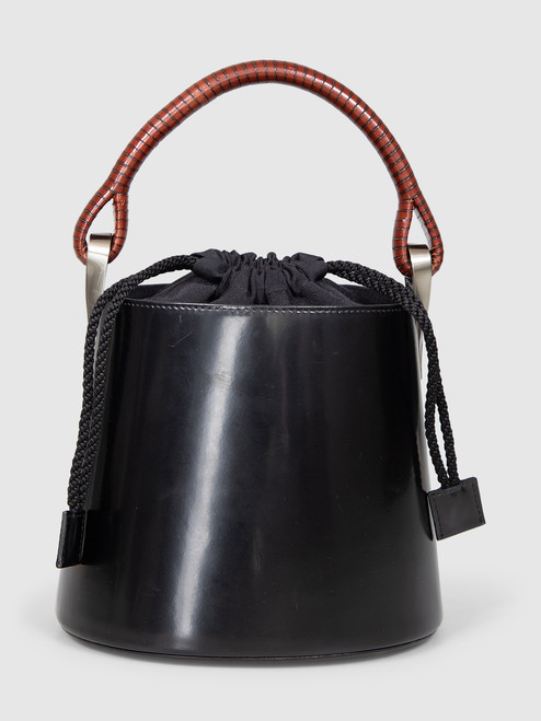 Kenzo Black Leather Pagodon Bucket Bag
