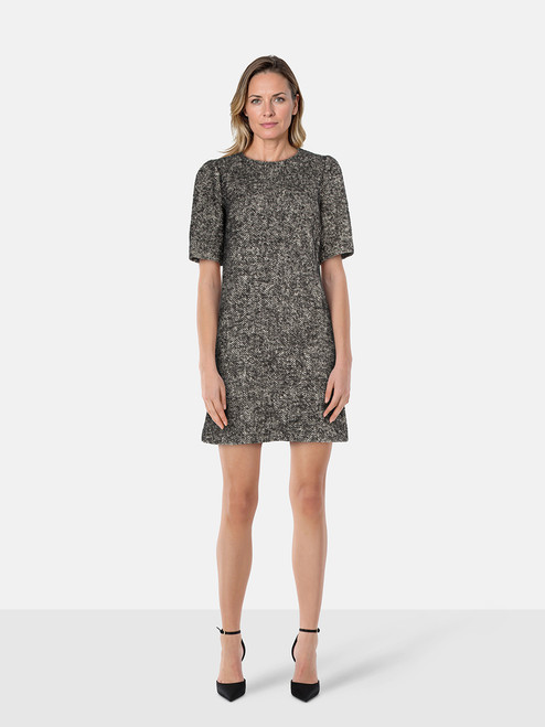 Dolce & Gabbana Black & White Tweed Pattern Dress
