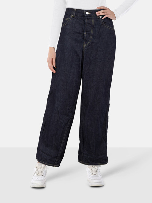 Sofie D'Hoore Navy Wide Leg High Rise Jeans