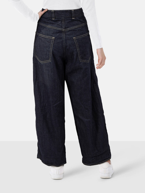 Sofie D'Hoore Navy Wide Leg High Rise Jeans