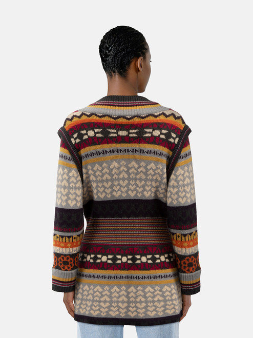 Matthew Williamson Wool Patterned Knit Cardigan