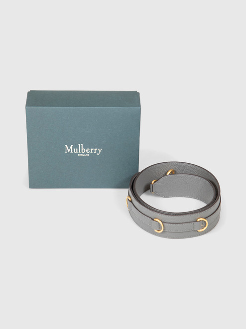 Mulberry Grey Leather Bag Strap