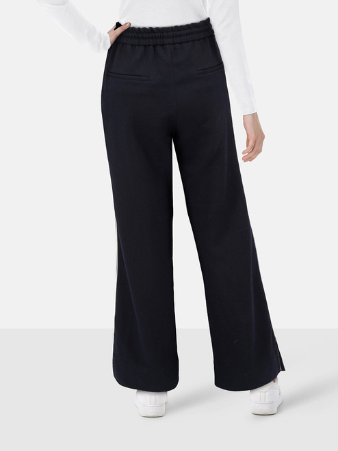 ME+EM Navy Drawstring Wide Leg Trousers ME+EM Navy Drawstring Wide Leg Trousers
