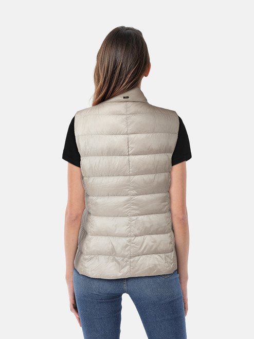 Herno Ecru Quilted Goose Down Gilet