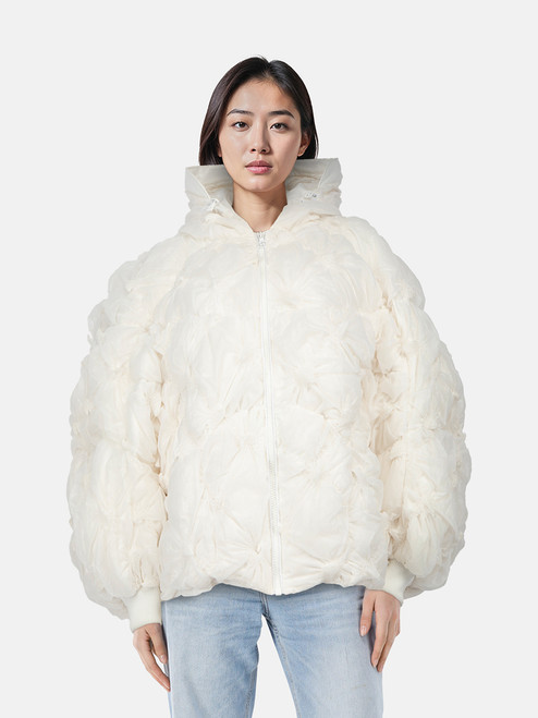 Chen Peng White Future Fruit Puffer Jacket