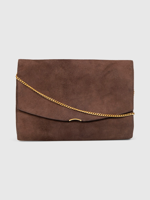 Gucci Vintage Brown Shoulder Suede Bag