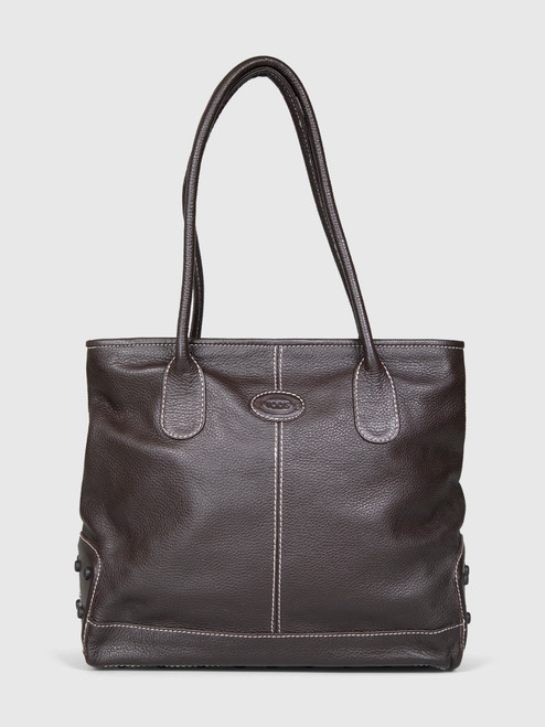 Tod's Black Leather Gommino Handbag