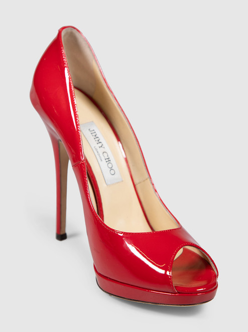Jimmy Choo Red Patent Leather High Heels