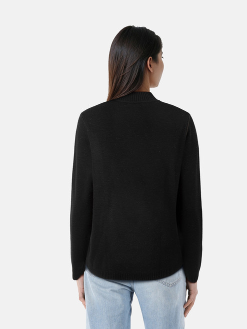 Bella Freud Black Wool Metallic Knit 1970 Jumper Bella Freud Black Wool Metallic Knit 1970 Jumper