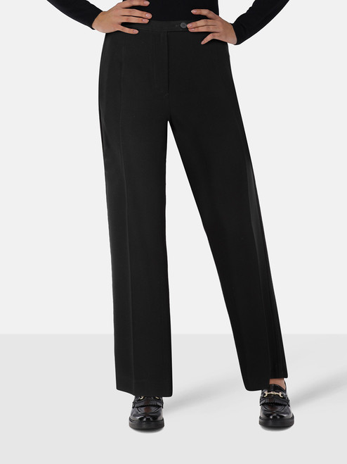 Fendi Black Pleated Wide Leg High Rise Trousers Fendi Black Pleated Wide Leg High Rise Trousers