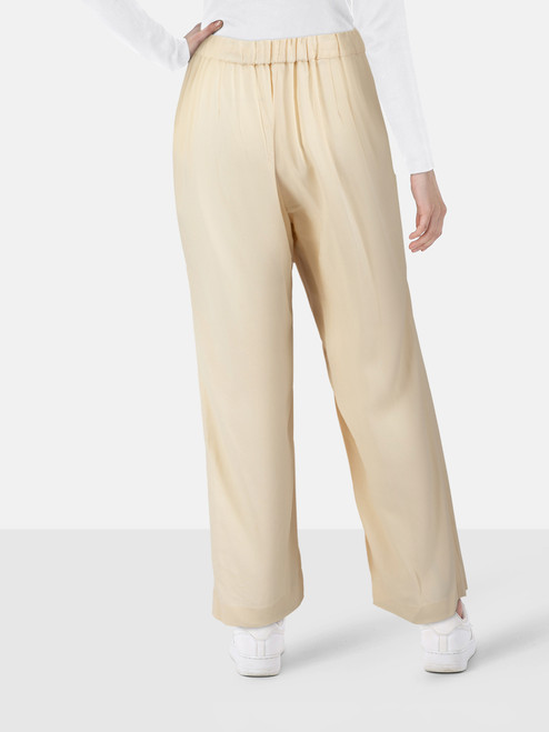 Dries Van Noten Ecru Drawstring Straight Trousers Dries Van Noten Ecru Drawstring Straight Trousers