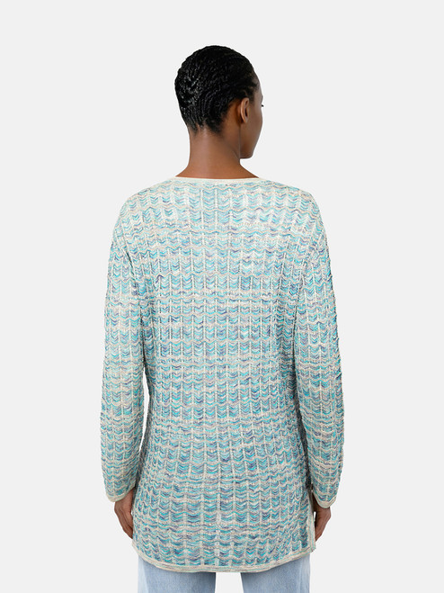 Missoni Blue Button Up Knit Cardigan Missoni Blue Button Up Knit Cardigan