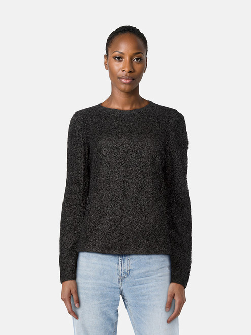 Tom Ford Black Textured Long Sleeve Top Tom Ford Black Textured Long Sleeve Top