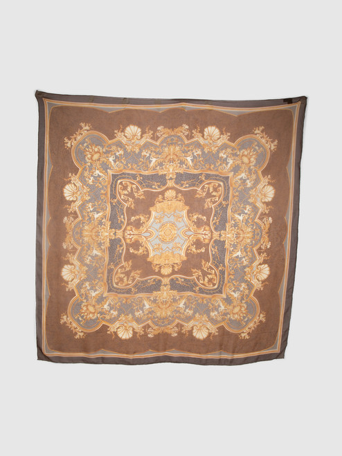 Fendi Baroque Patterned Sheer Silk Scarf Fendi Baroque Patterned Sheer Silk Scarf