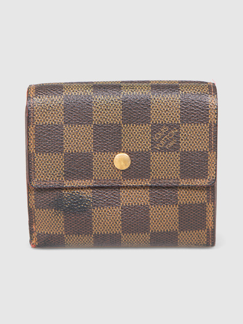 Louis Vuitton 2009 Brown Damier Ebene Elise Wallet Louis Vuitton 2009 Brown Damier Ebene Elise Wallet