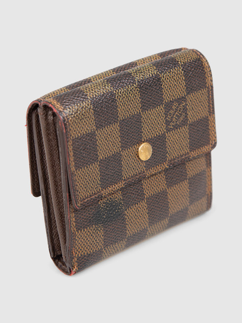 Louis Vuitton 2009 Brown Damier Ebene Elise Wallet Louis Vuitton 2009 Brown Damier Ebene Elise Wallet
