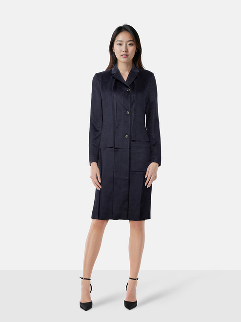 Pringle of Scotland Navy Long Single Breasted Coat Pringle of Scotland Navy Long Single Breasted Coat